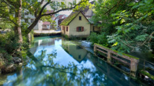 Schimmelmühle, Fluss, Blau, Blaubeuren, Alb-Donau-Kreis, Schwäbische Alb, Baden-Württemberg, Deutschland Schimmelmühle, Fluss, Blau, Blaubeuren, Alb-Donau-Kreis, Schwäbische Alb, Baden-Württemberg, Deutschland